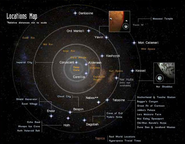 Here are some maps of the Star Wars 