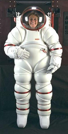 What are some safety measures that are built into space suits?