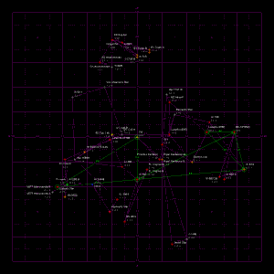 Click for larger image. All stars within 15 light years of Sol.